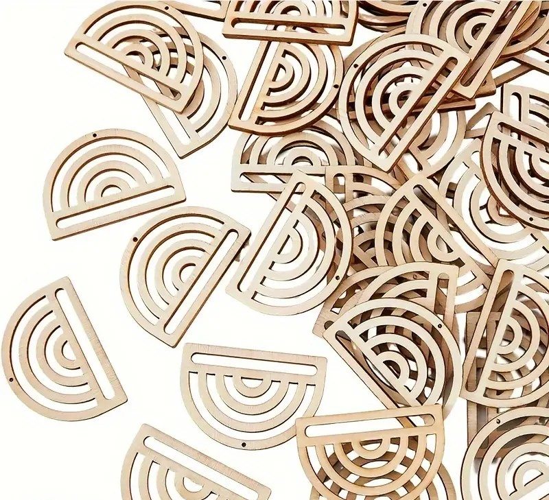 Laser cut macrame boho rainbow earring blanks - 20 BLANKS