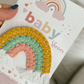 Baby Shower Thank you Bomboniere | Macrame Rainbow Fridge Magnet | Handmade Gift with Card - Cottonknotsxx