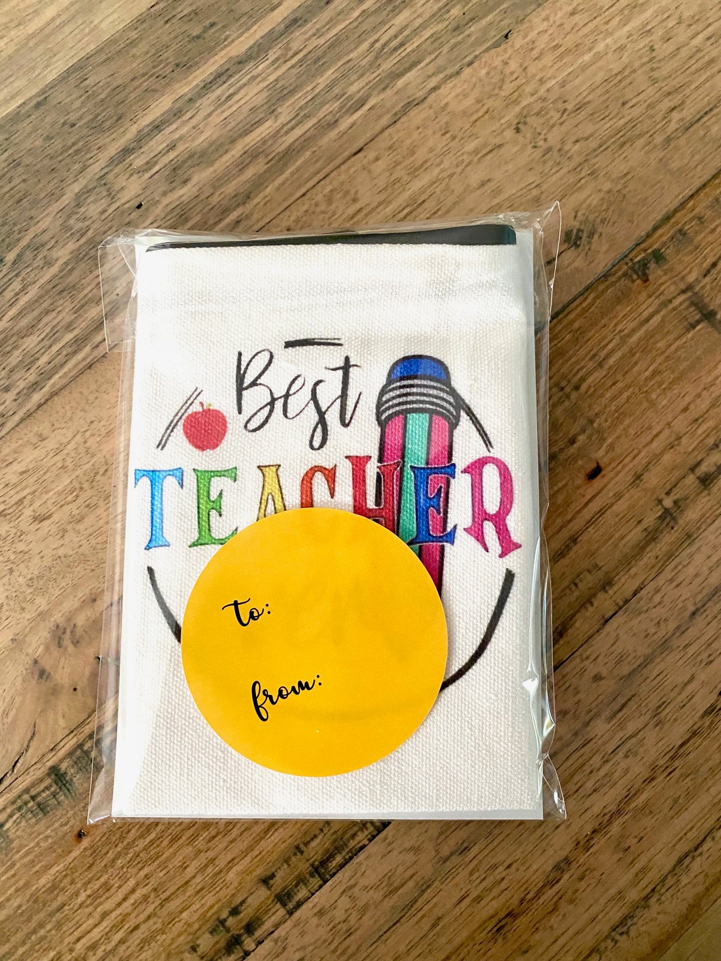 🎨 Colourful & Clever: "Best Teacher Ever" Pencil Case & Keyring Gift Set - Cottonknotsxx