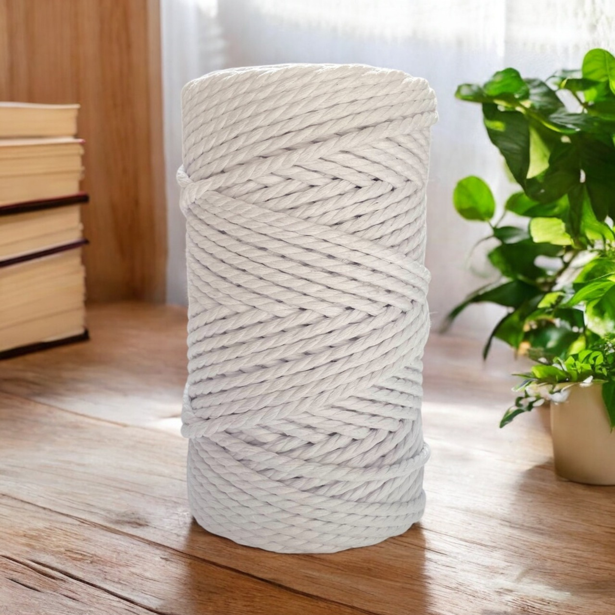 5mm White Macrame Cord | 100m Cotton Rope | Melbourne – Cottonknotsxx