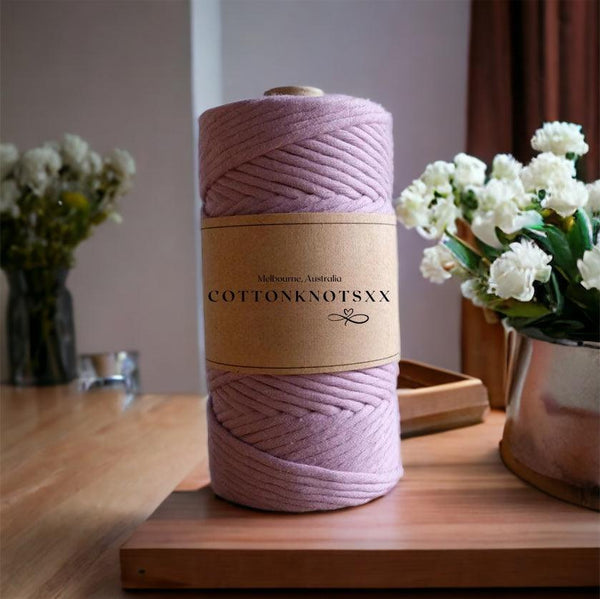 Macrame Cord 4MM Luxe String | Dusky Orchid - Melbourne – Cottonknotsxx