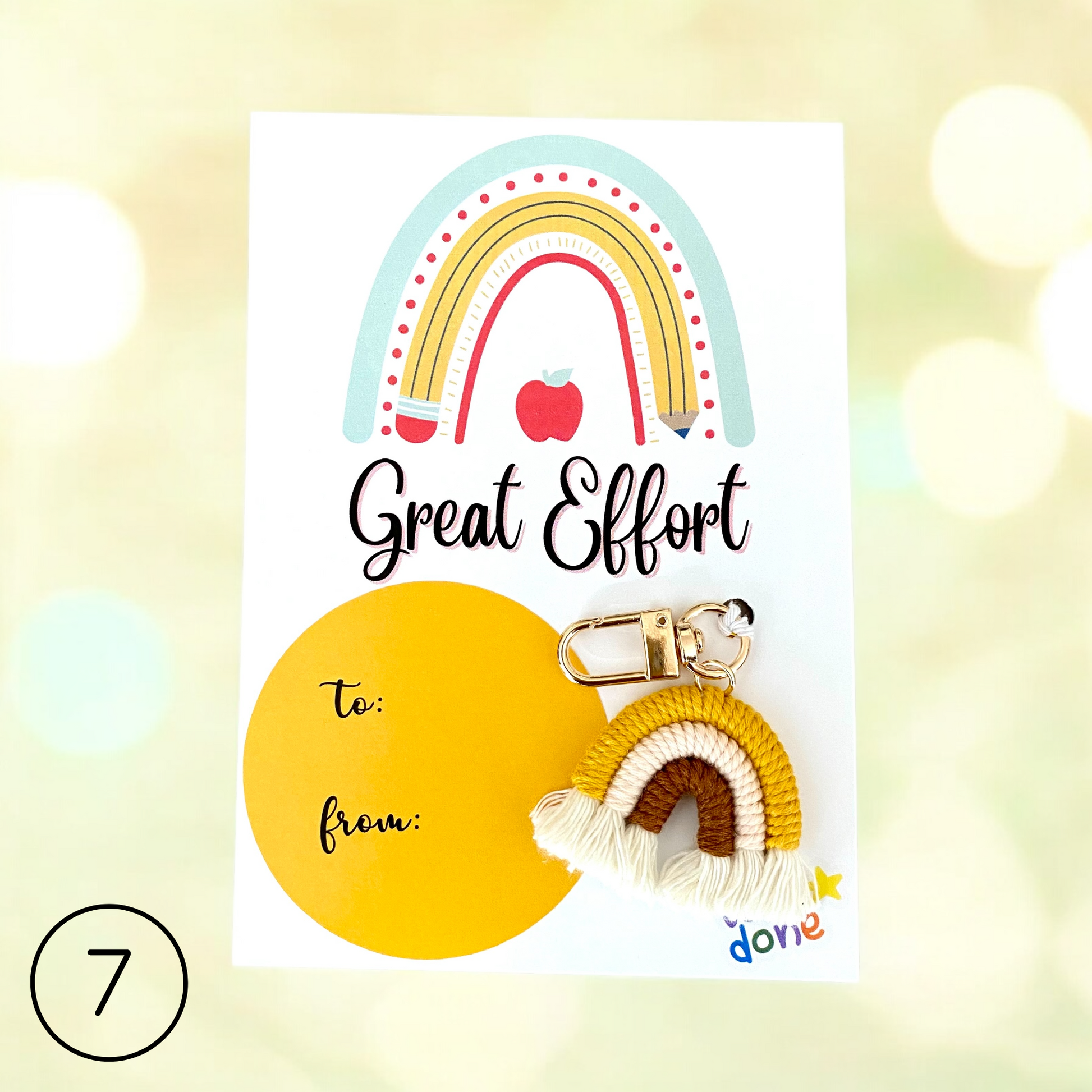 “Great Effort” Rainbow Gift Card - Cottonknotsxx