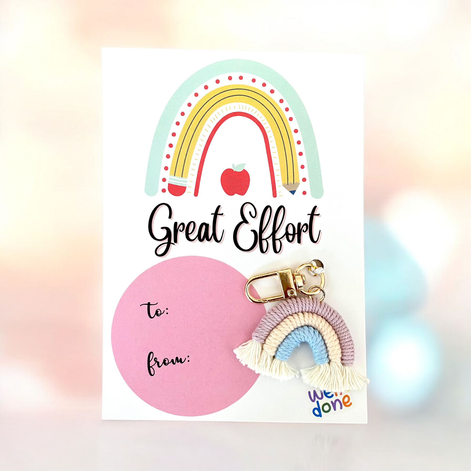 “Great Effort” Rainbow Gift Card - Cottonknotsxx