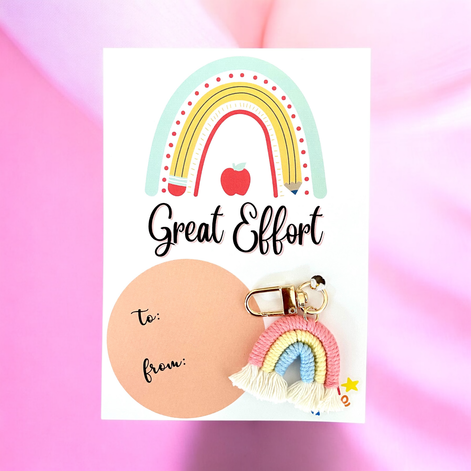 “Great Effort” Rainbow Gift Card - Cottonknotsxx