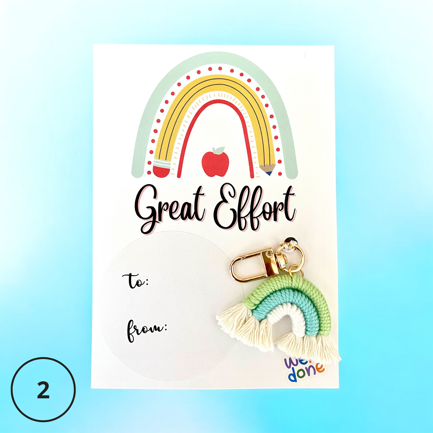 “Great Effort” Rainbow Gift Card - Cottonknotsxx
