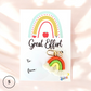 “Great Effort” Rainbow Gift Card - Cottonknotsxx