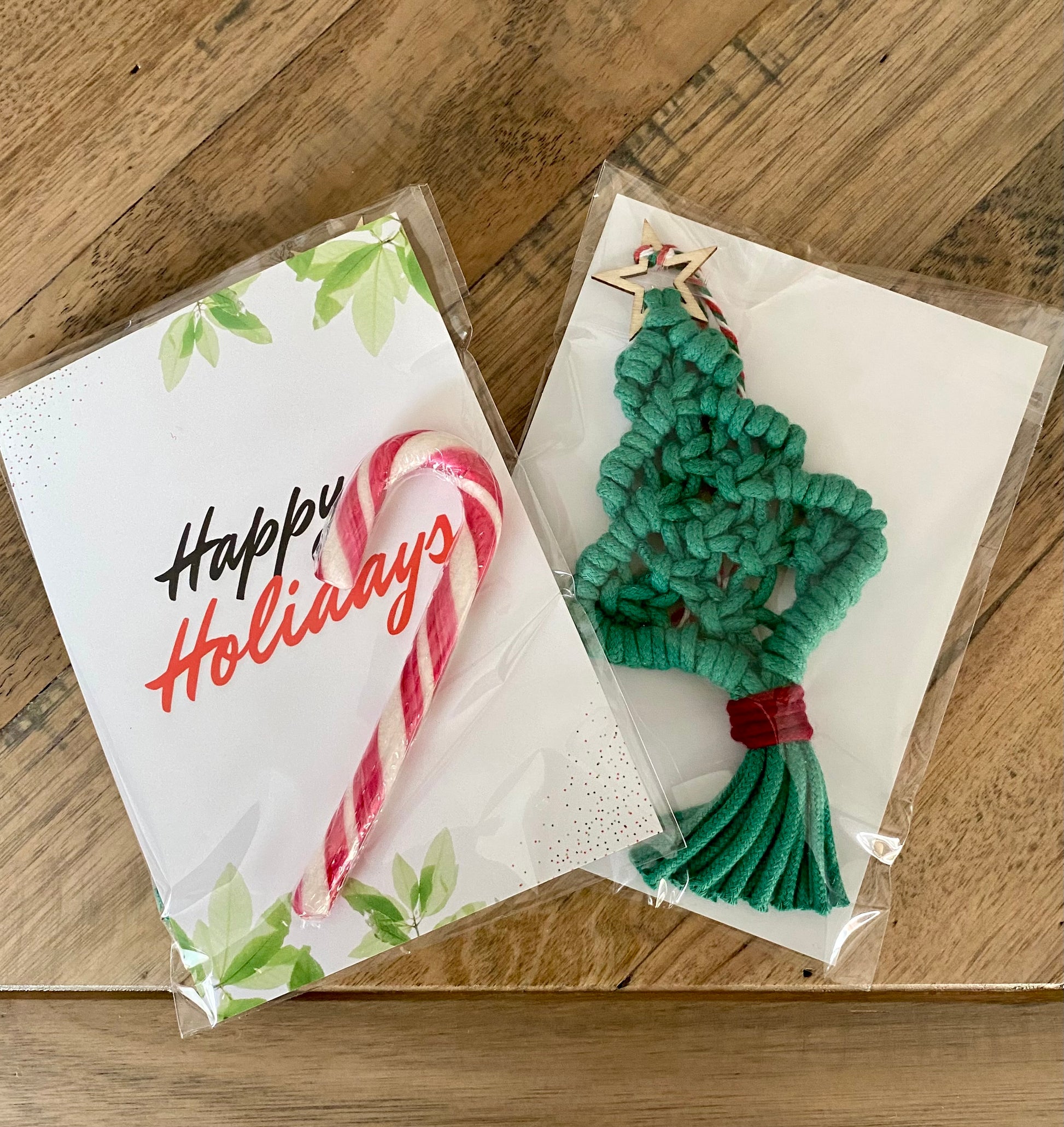 Happy Holidays – Macrame Tree Ornament Gift Set - Cottonknotsxx