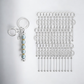Pack of 10 Blank Keychain Bars | Alloy Silver - Cottonknotsxx