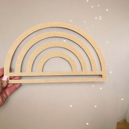 Rainbow Frame Fun 🌈 | 30x16cm Macrame Magic – Rainbow Frame | 30cm x 16cm - Cottonknotsxx