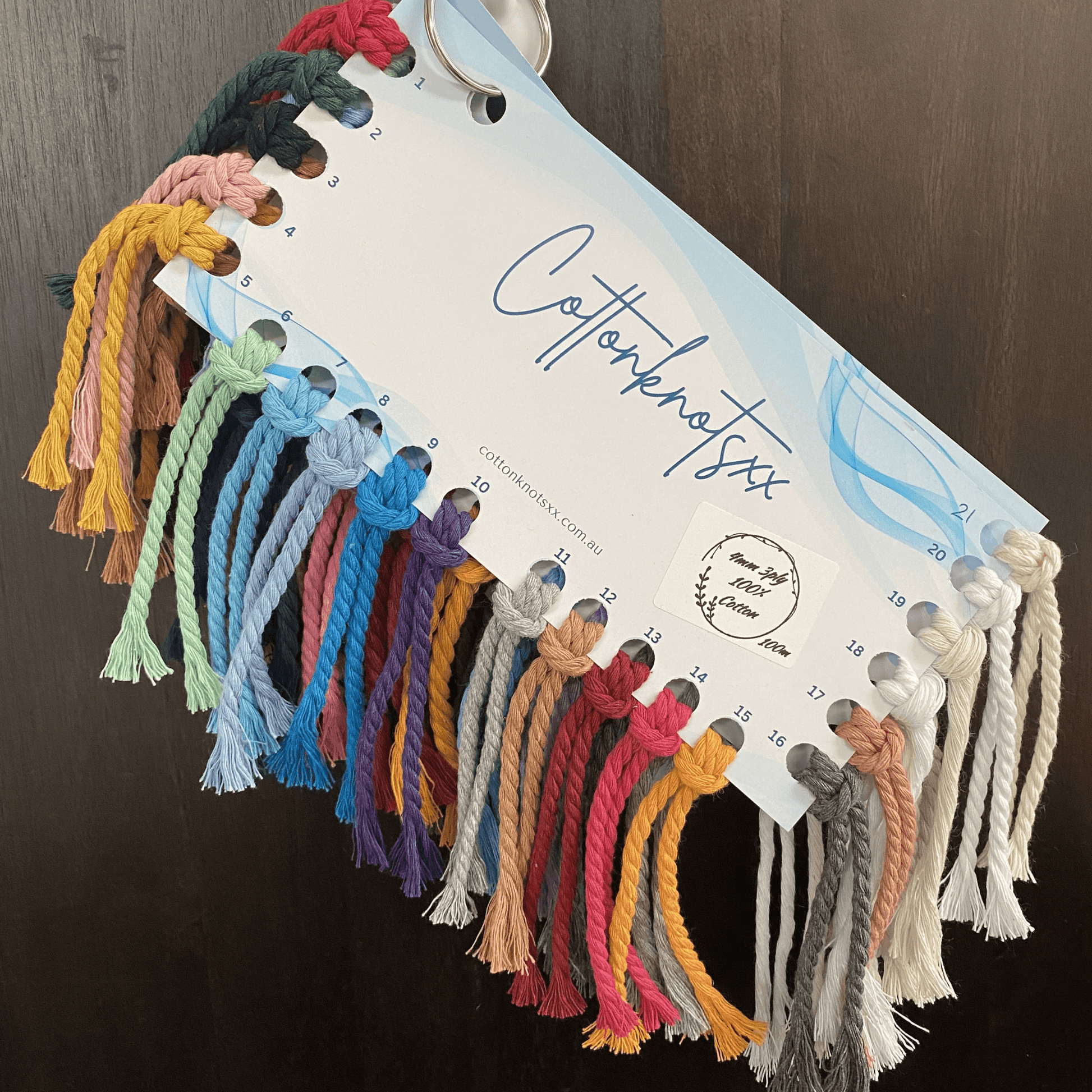 Cord Colour Samples | Every shade in every collection | 7 Colour Cards - Cottonknotsxx