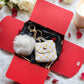 Snow White Chic – Purse & Pom Pom Keyring Gift Set - Cottonknotsxx