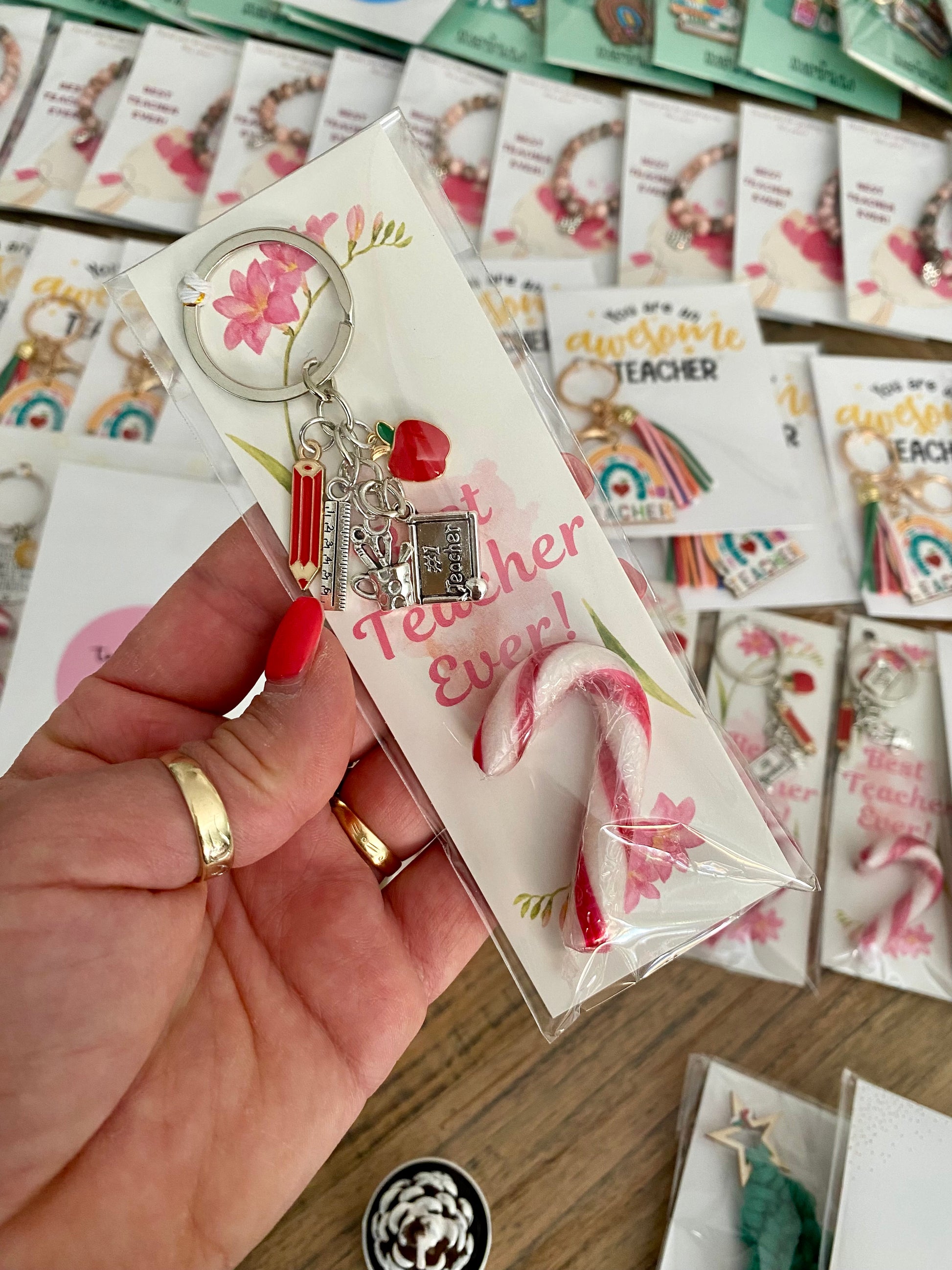 Sweetest Teacher Gift – Bookmark, Keyring & Holiday Cheer - Cottonknotsxx
