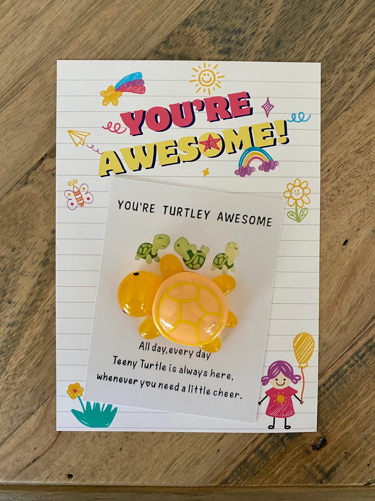 Teeny Turtle Cheer Squad – You’re Awesome Gift Set - Cottonknotsxx