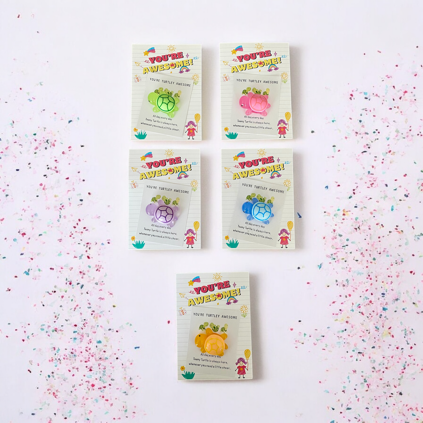 Teeny Turtle Cheer Squad – You’re Awesome Gift Set - Cottonknotsxx