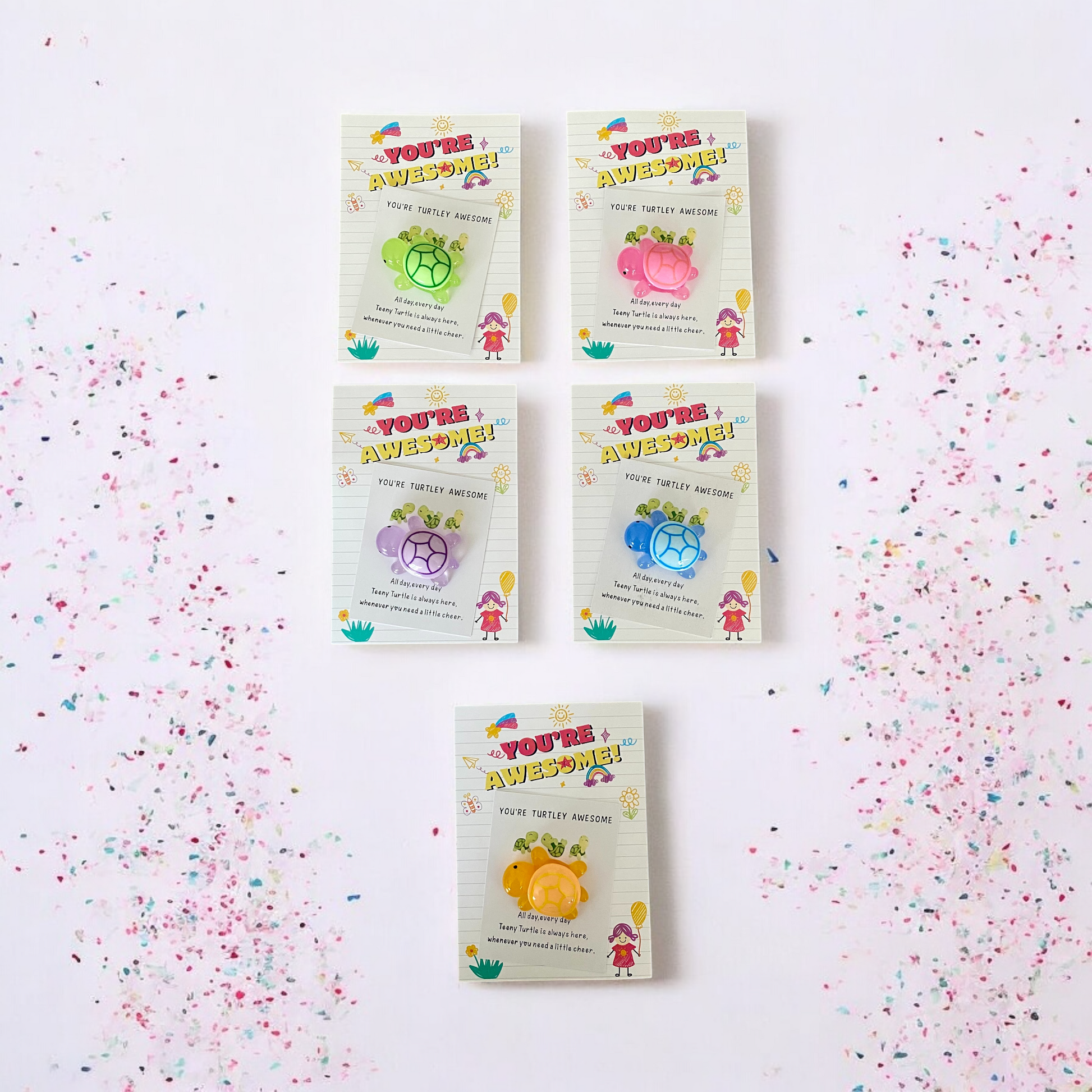 Teeny Turtle Cheer Squad – You’re Awesome Gift Set - Cottonknotsxx