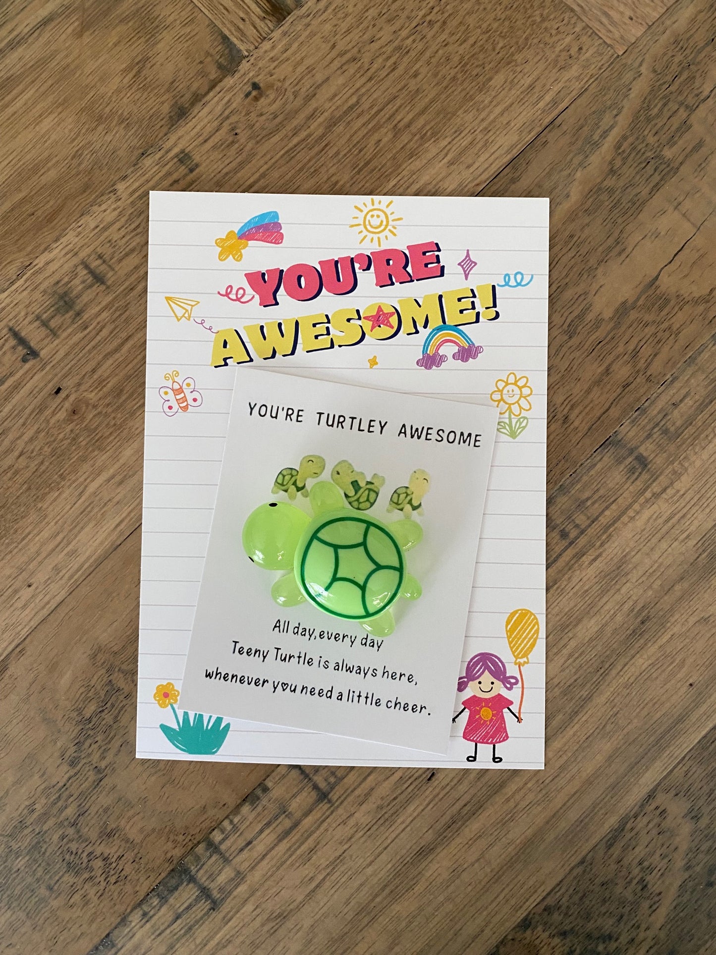 Teeny Turtle Cheer Squad – You’re Awesome Gift Set - Cottonknotsxx