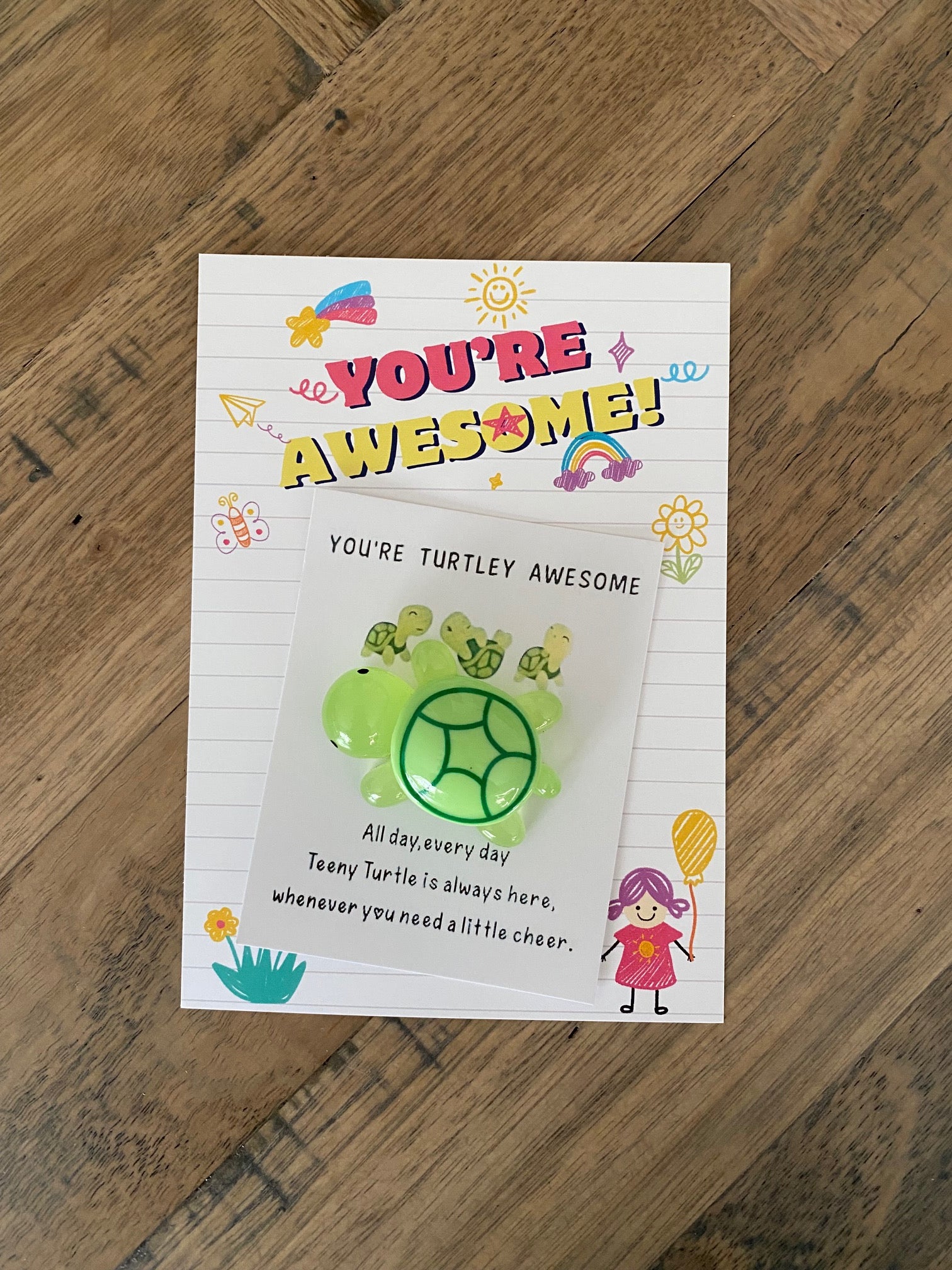 Teeny Turtle Cheer Squad – You’re Awesome Gift Set - Cottonknotsxx