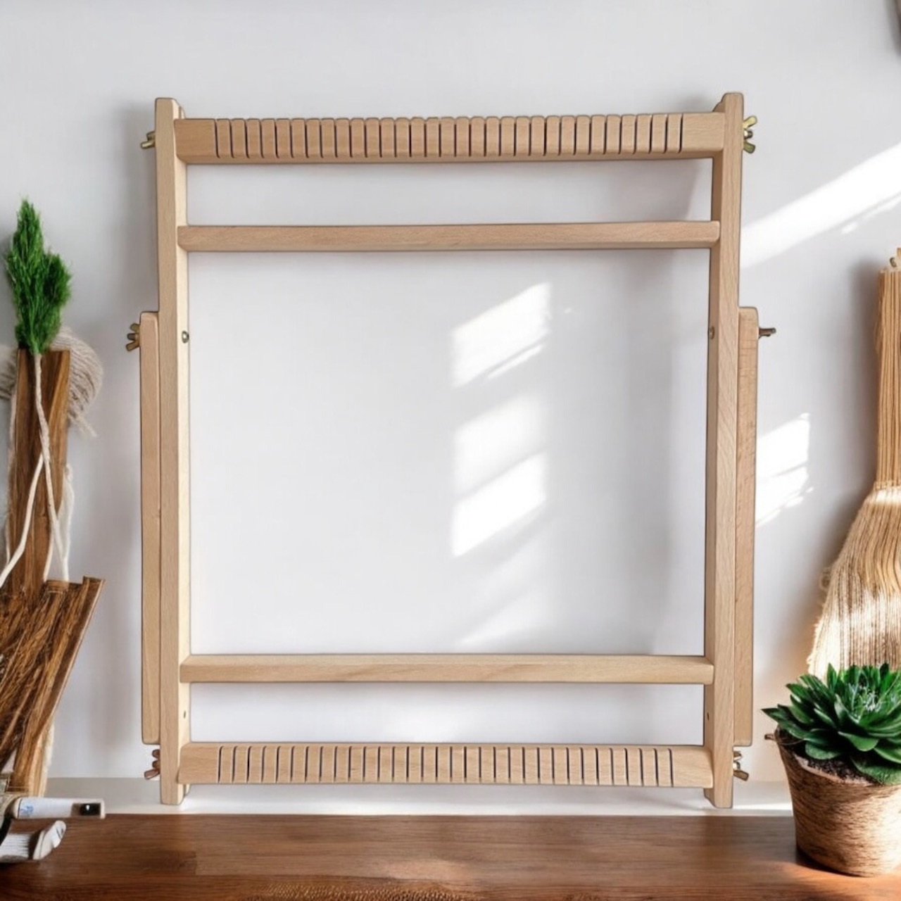 Weaving Loom Kit with Stand | Medium | 35cm x 43cm | Beechwood DIY Craft Kit - Cottonknotsxx