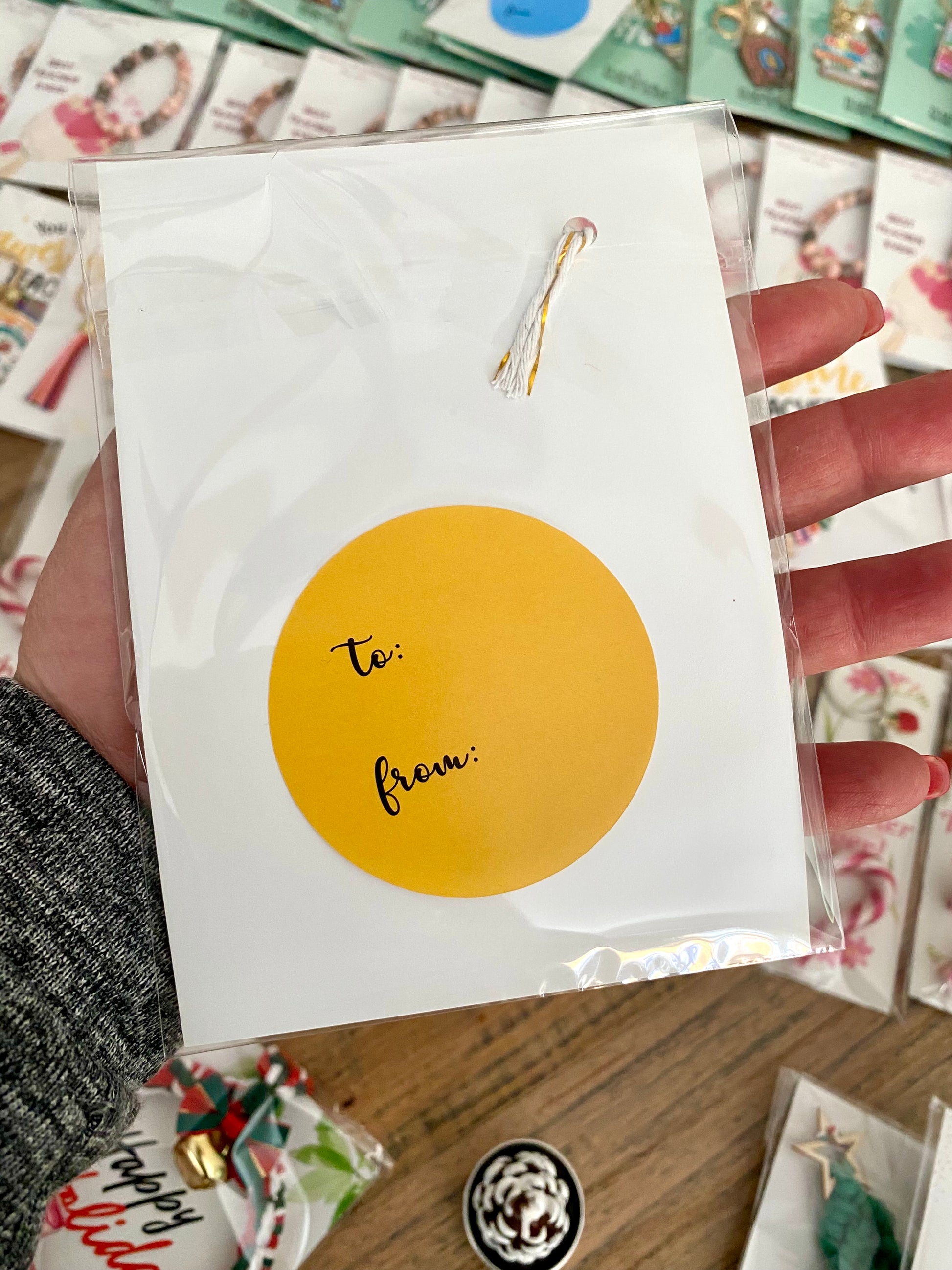 "You're Awesome" Reminder Gift Set – Card, Charm Keyring & Candy Cane - Cottonknotsxx