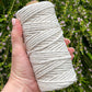 3MM 1ply Macrame String | NATURAL | 100% Recycled Cotton | 100m - Cottonknotsxx