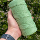 3MM 3ply Macrame Cord | GREEN APPLE | 100% Recycled Cotton | 100m - Cottonknotsxx