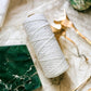 3MM 3ply Macrame Cord | WHITE | 100% Recycled Cotton | 100m - Cottonknotsxx