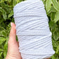 4MM 3ply Recycled Macrame Cord | WHITE | 100m - Cottonknotsxx