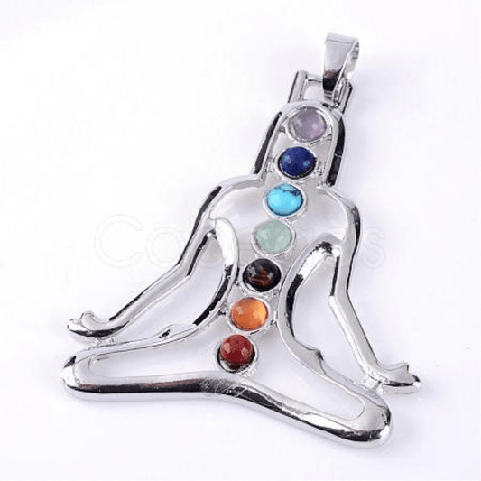 Chakra yoga Keyring // 8.5cm - Cottonknotsxx